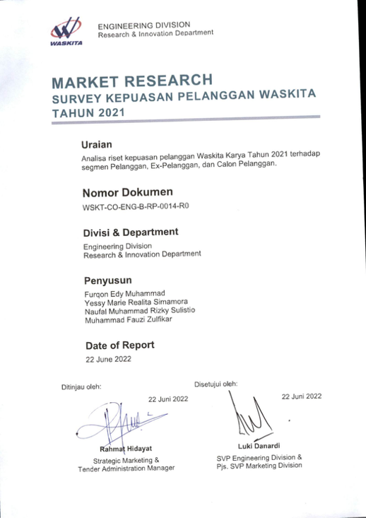 Waskita Customer Satisfaction Market Research & Vendor Performance Analytics