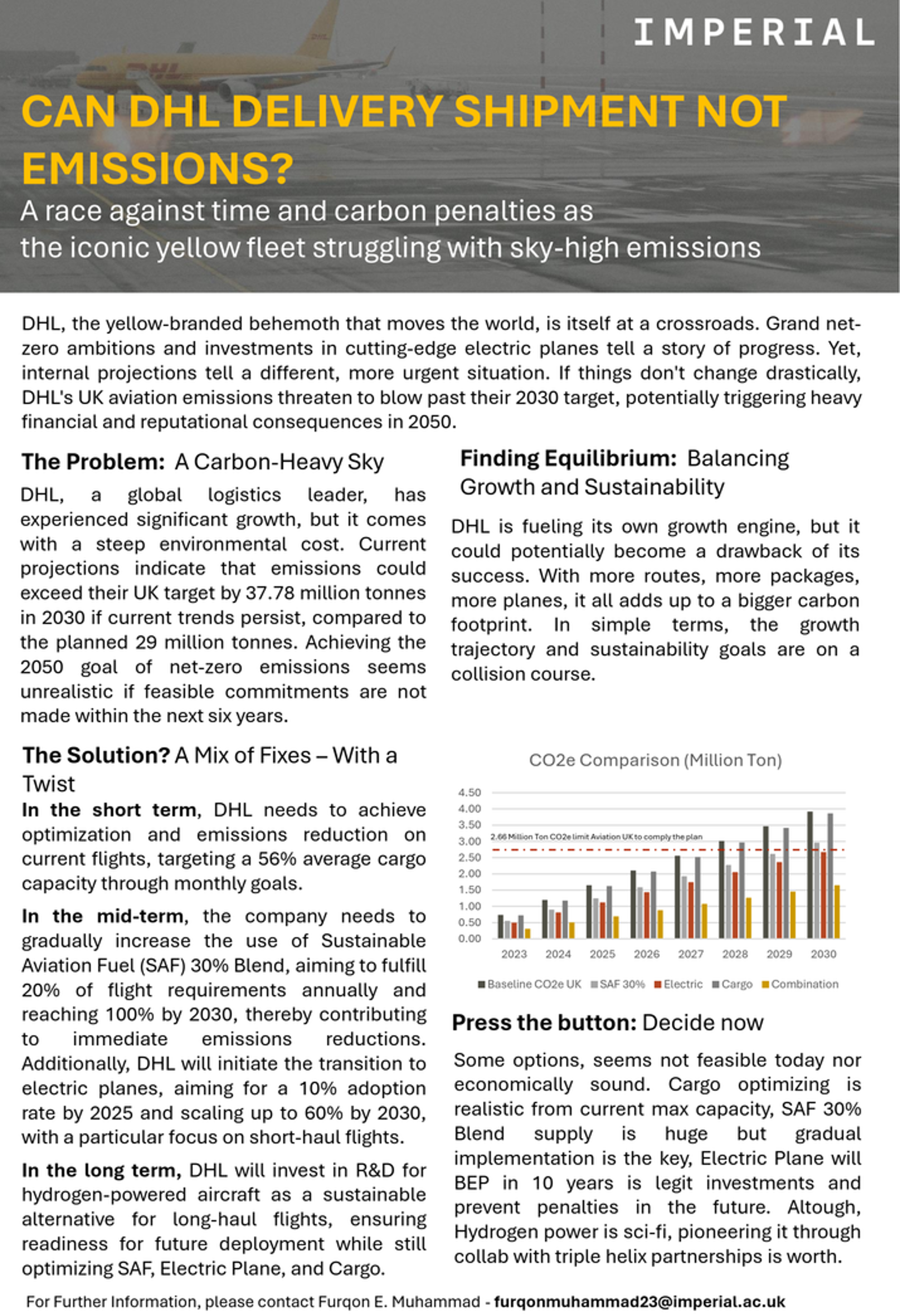 DHL Express Air Corporate Aviation GHG Emissions Strategy